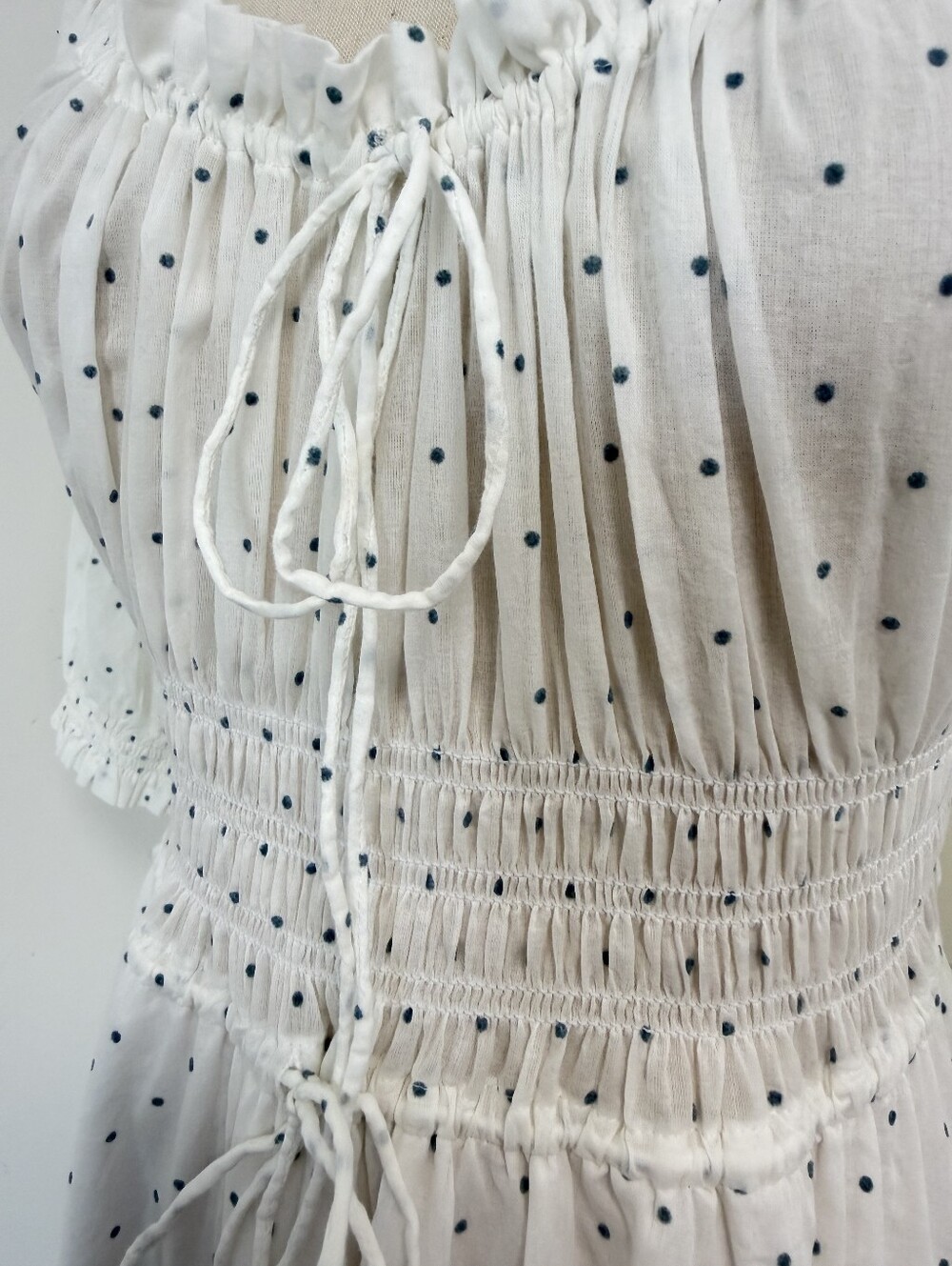 Doen ISCHIA DRESS IN SALT FLOCK DOT - Picture 10 of 12